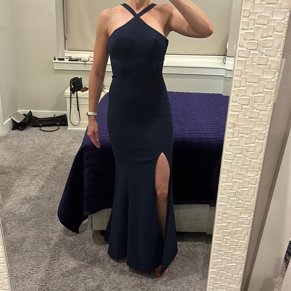 Dress the Population navy evening gown/prom dress